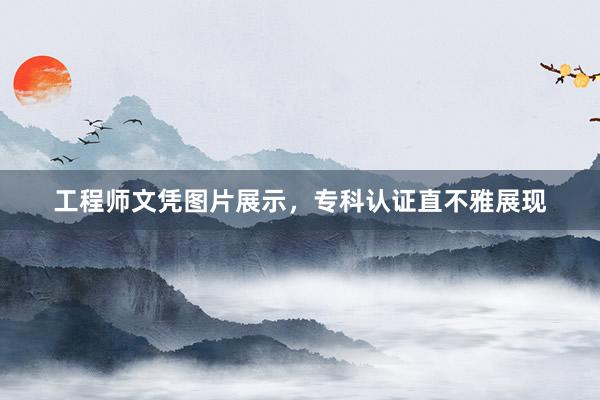 工程师文凭图片展示，专科认证直不雅展现