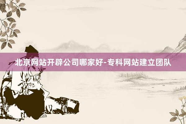 北京网站开辟公司哪家好-专科网站建立团队